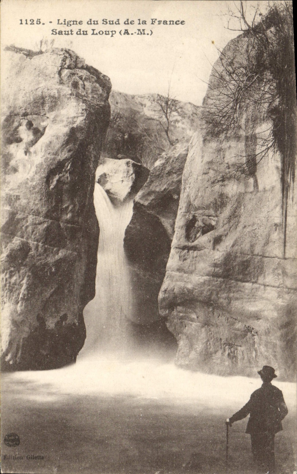 Saut du Loup (A.-M.) — Wasserfall zwischen Klippen — Gilletta-Ausgabe, Nr. 1125