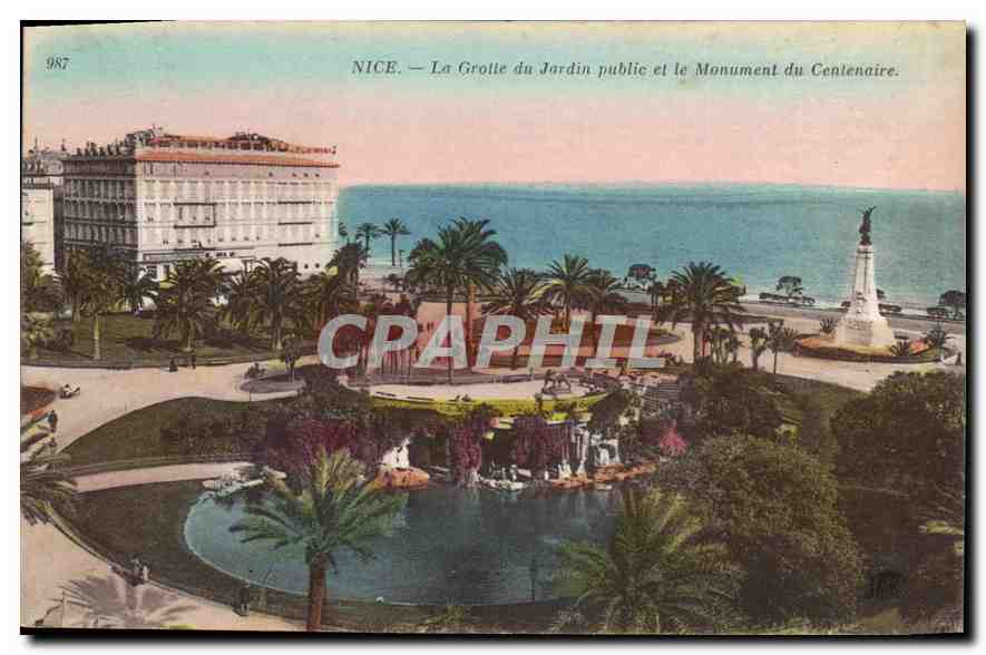 CPA Nice La Grolle du Jardin public et le Monument du Cantenaire 