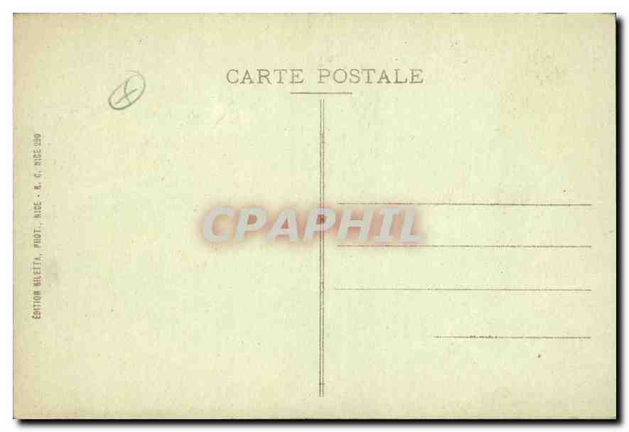 CPA Souvenir de Nice Place Square Promenade des Etats Unis Palais de la Jetee Vue prise du Mont Boro — Rückseite