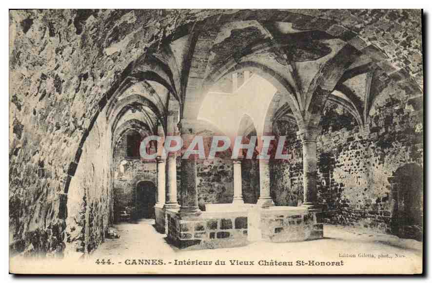 CPA Cannes Interieur du Vieux Chateau St Honorat 