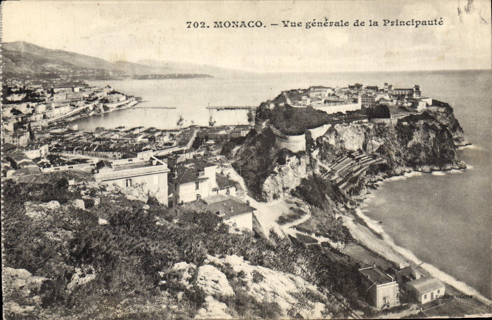 CPA Monaco Vue generale de la Principaute 