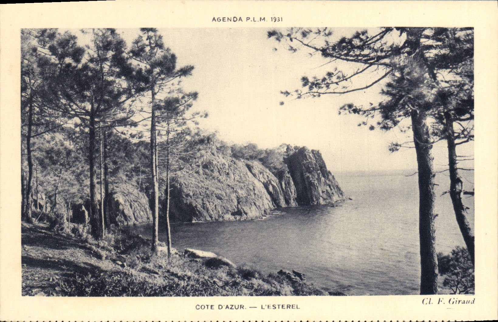 Côte d'Azur — L'Esterel — Agenda P.L.M. 1931