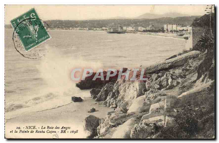 CPA Nice La Baie des Anges et la Pointe de Rauba Capeu 