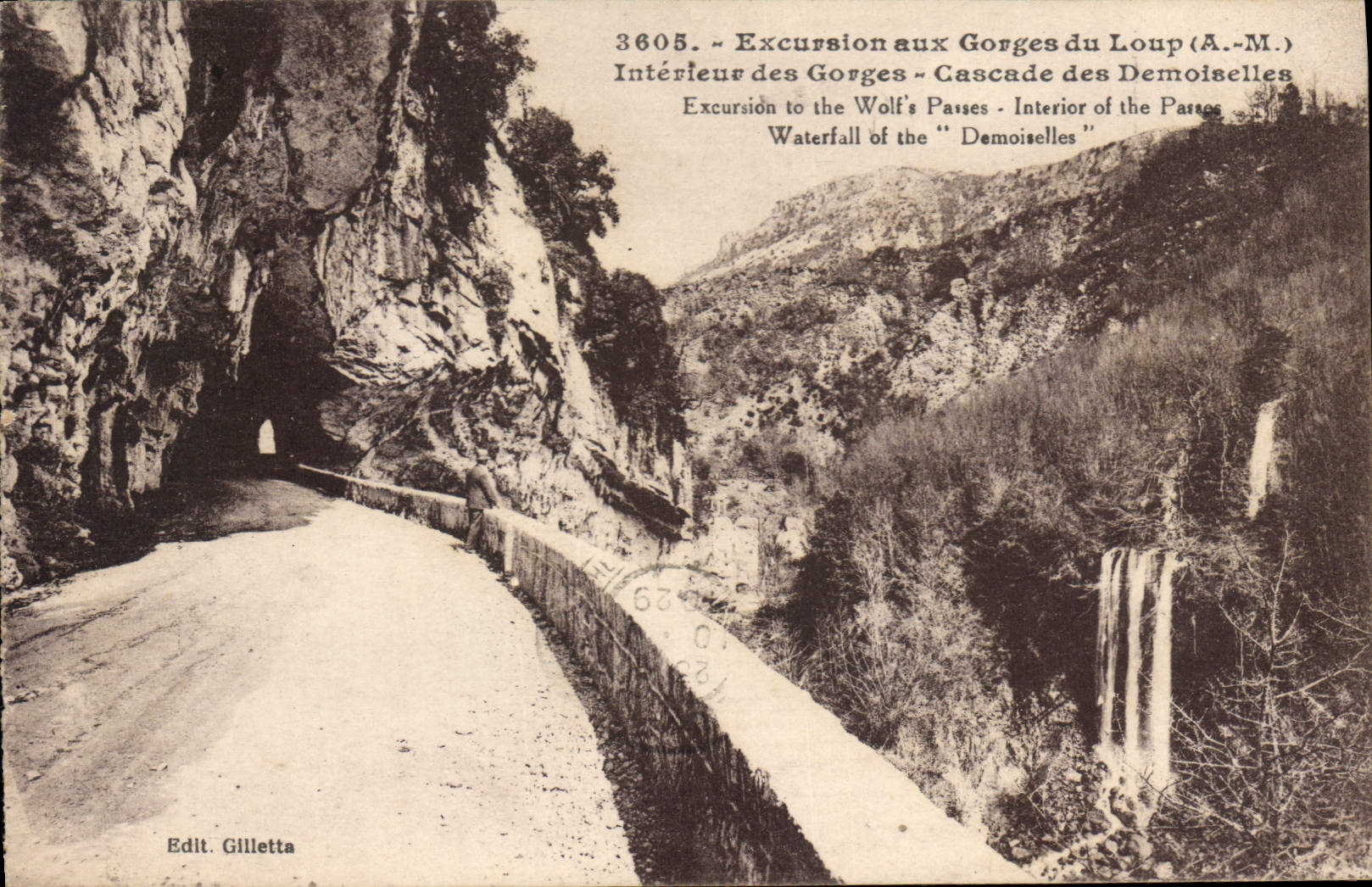 Gorges du Loup (A.-M.) — Cascade des Demoiselles — Edit. Gilletta n°3605