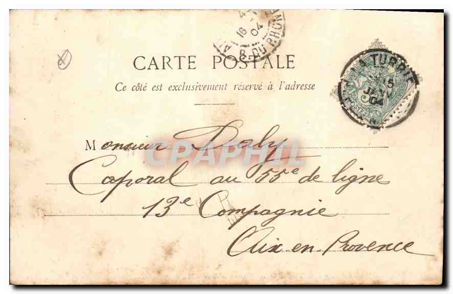 CPA La Turbie Tour d'Auguste  — Rückseite