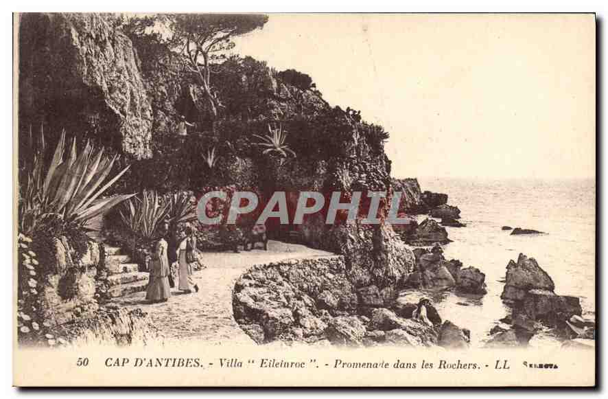 CPA Cap d'Antibes Villa Eileinroc Promenade dans les Rochers 