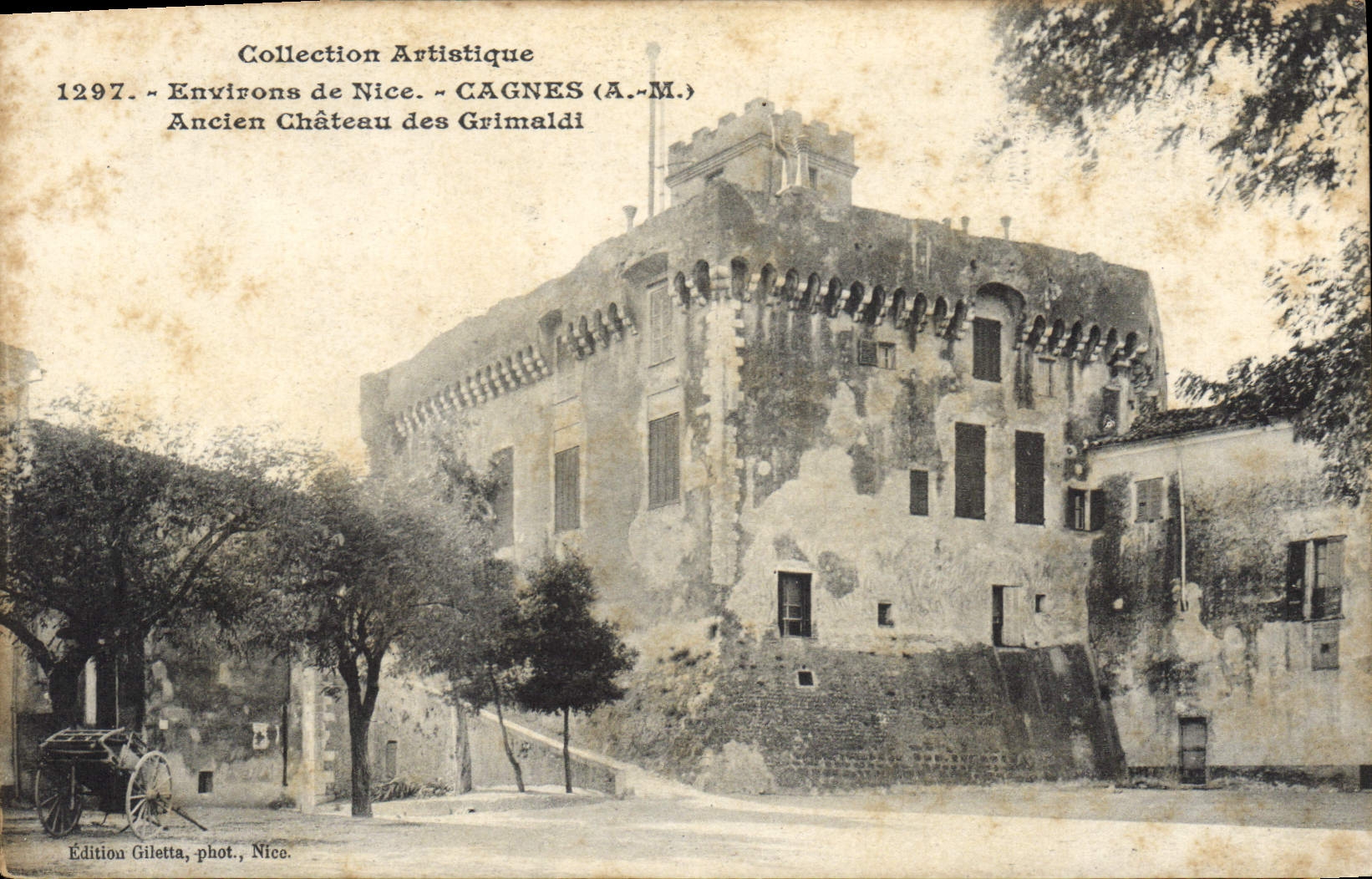 CPA Collection Artistique Environs de Nice Cagnes A M Ancien Chateau des Grimaldi 
