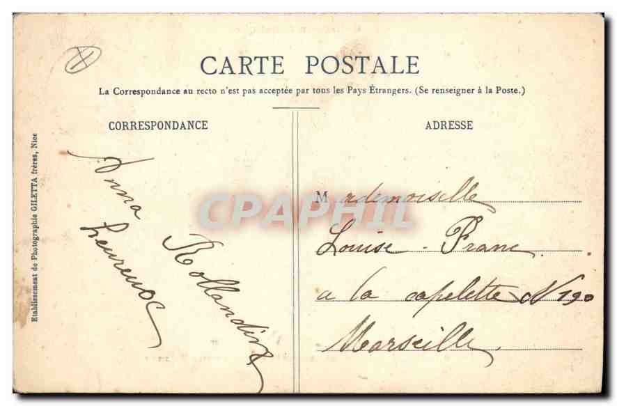 CPA Collestion Artistique Nice Jetee promenade par un coup de mer  — Rückseite