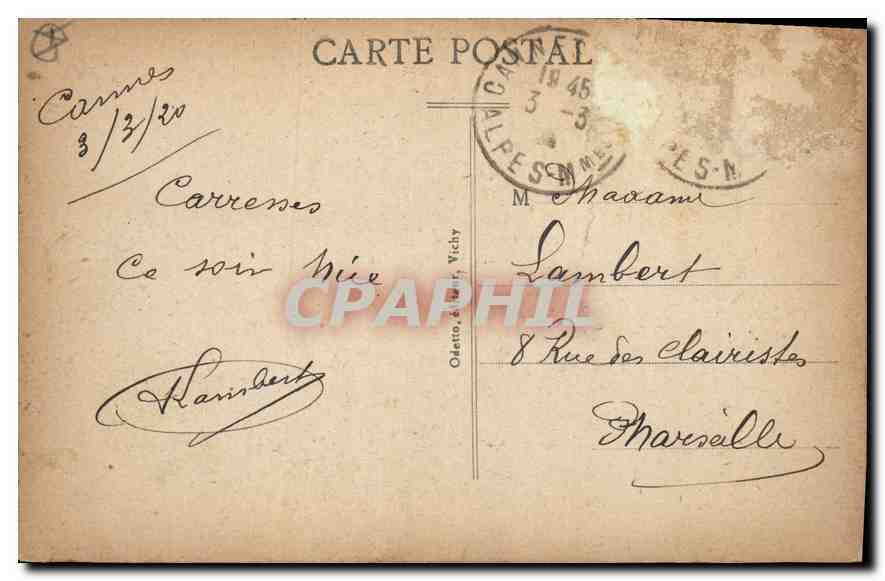 Cannes — Promenade de la Croisette and Mont Chevalier — L.O. - 9 — Back