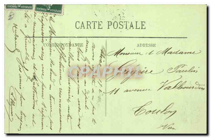 CPA Cannes Le Grand Hotel Un Groupe de l'almiers  — Verso