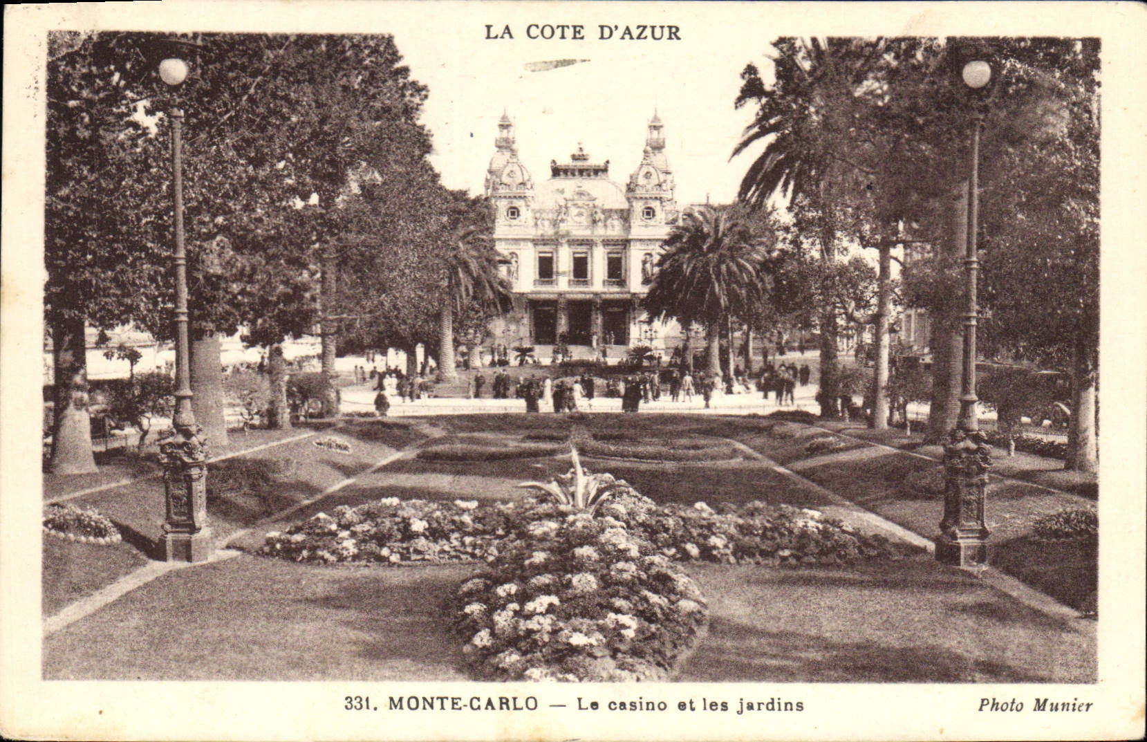 CPA La Cote d'Azur Monte Carlo Le casino et les jardins 