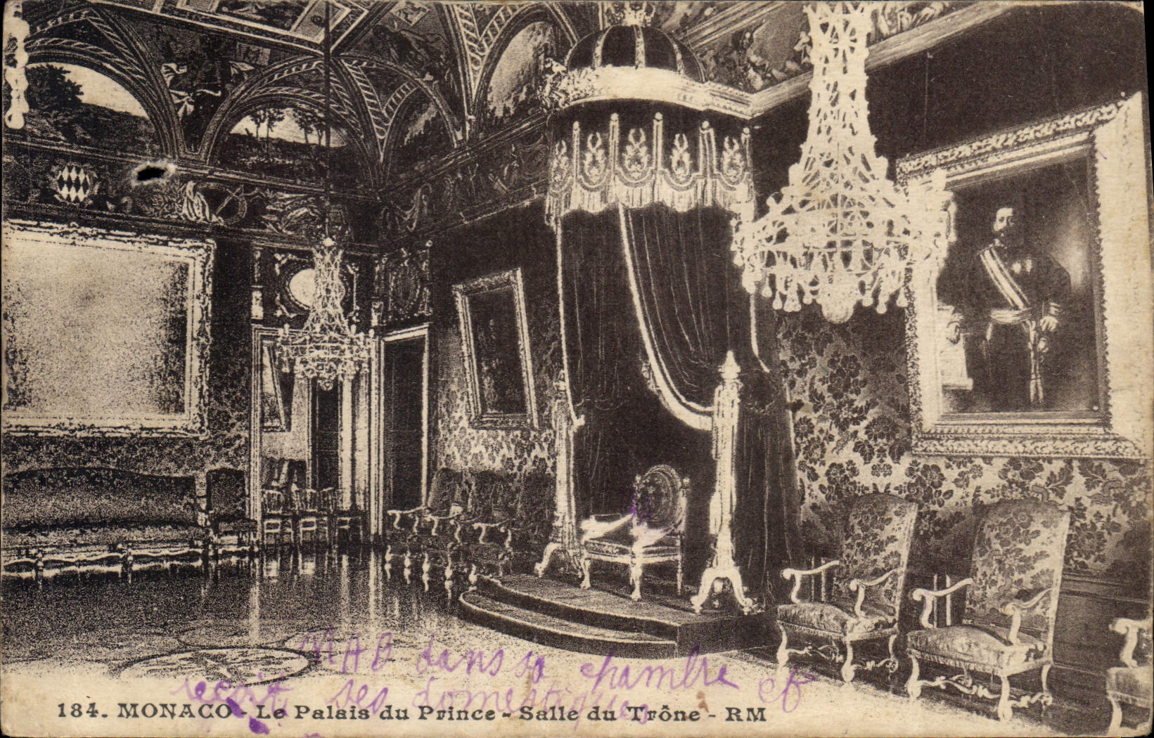 CPA Monaco Le Palais du Prince Salle du Trone 