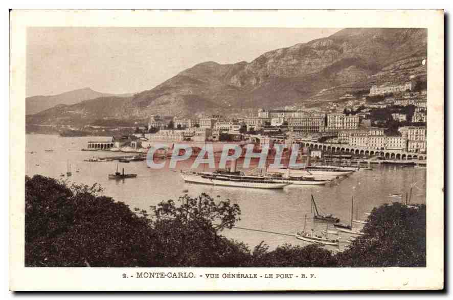 CPA Monte Carlo Vue generale Le Port 