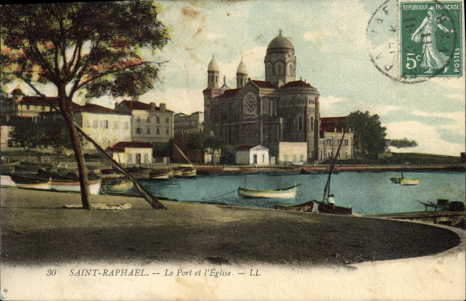 CPA Saint Raphael Le Port et l'Eglise 