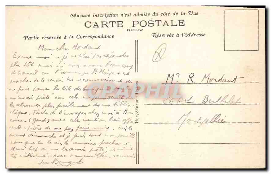 Hyères-les-Palmiers — La Fontaine et l'Avenue Alexis-Godillot — éditeur Hues — Reverso