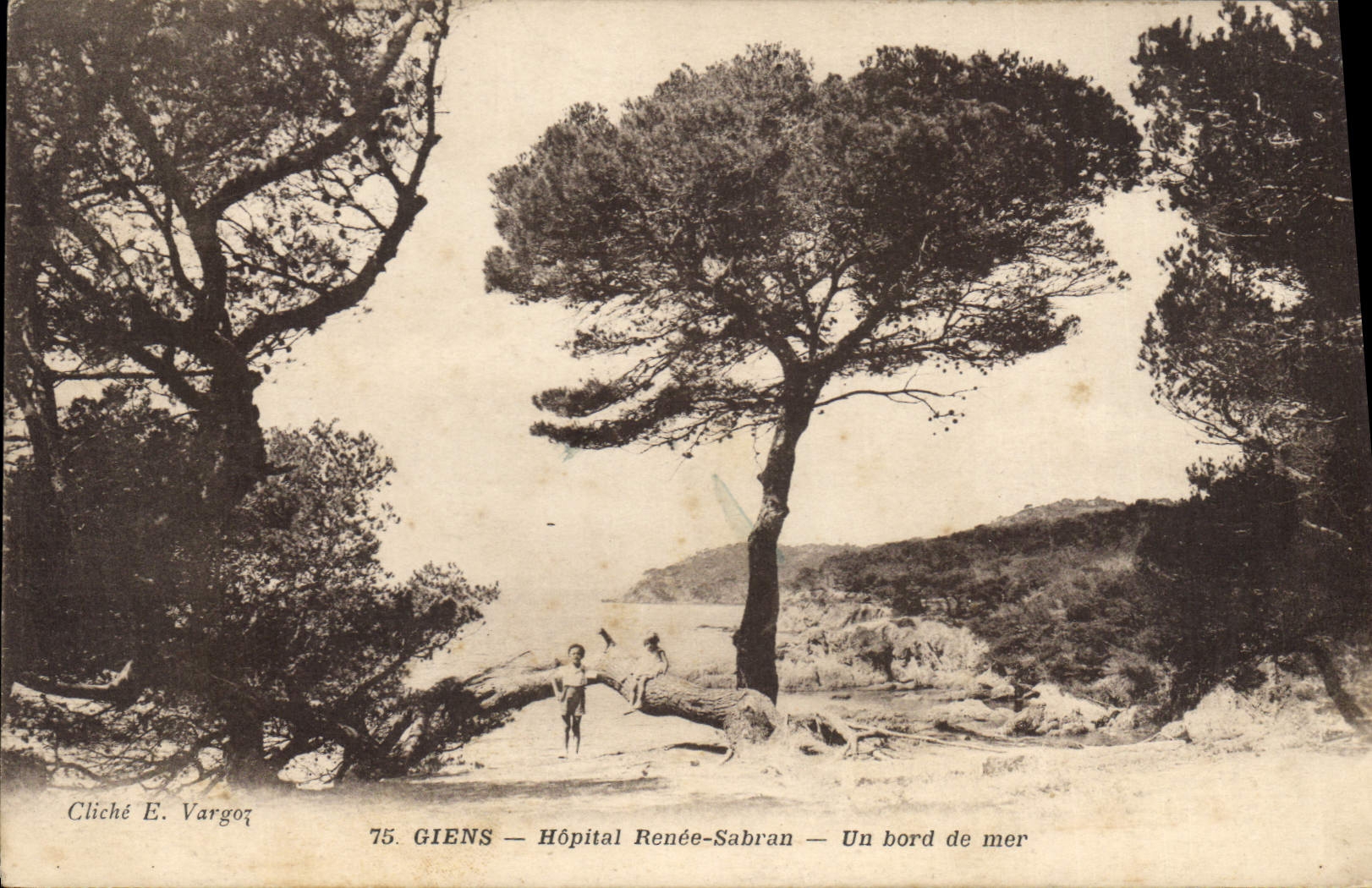 Giens — Hôpital Renée-Sabran — Un bord de mer — Cliché E. Vargo7
