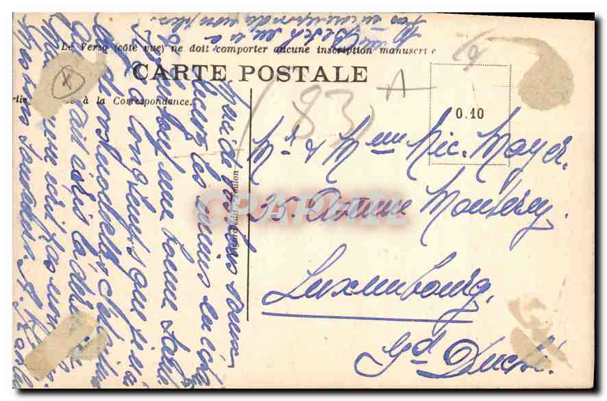 Hyères-les-Palmiers — Hôtel de Ville — Verso