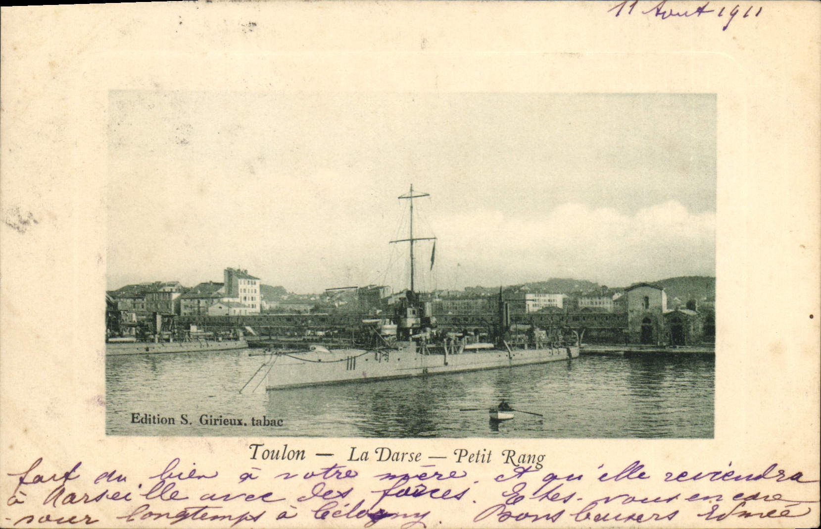 Toulon — La Darse — Petit Rang — Edition S. Girieux, tabac