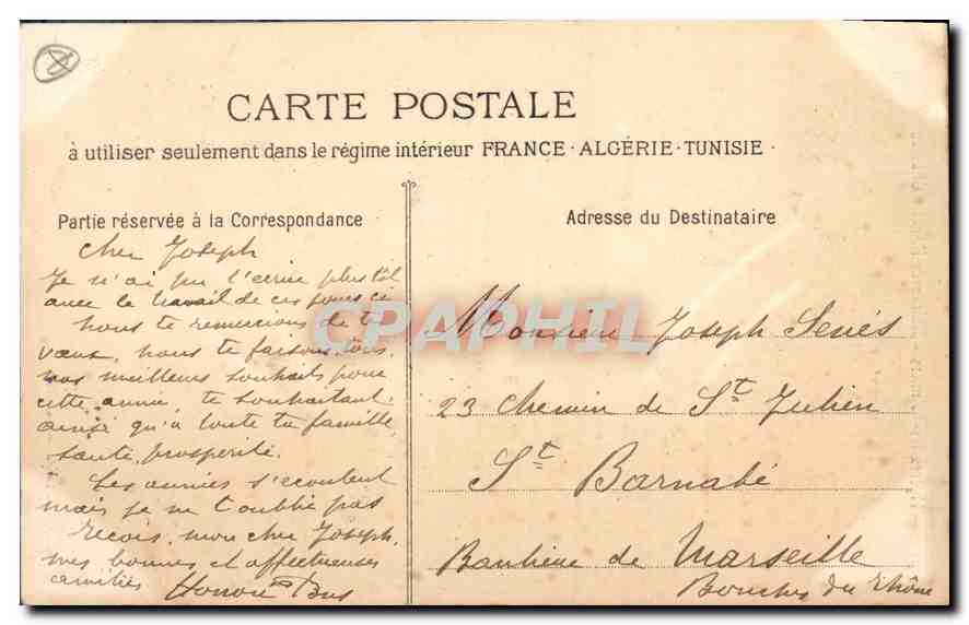 Hyères-les-Palmiers — Ruines de l'Ancien Château — éditeur non visible, n° 2332 — Reverso