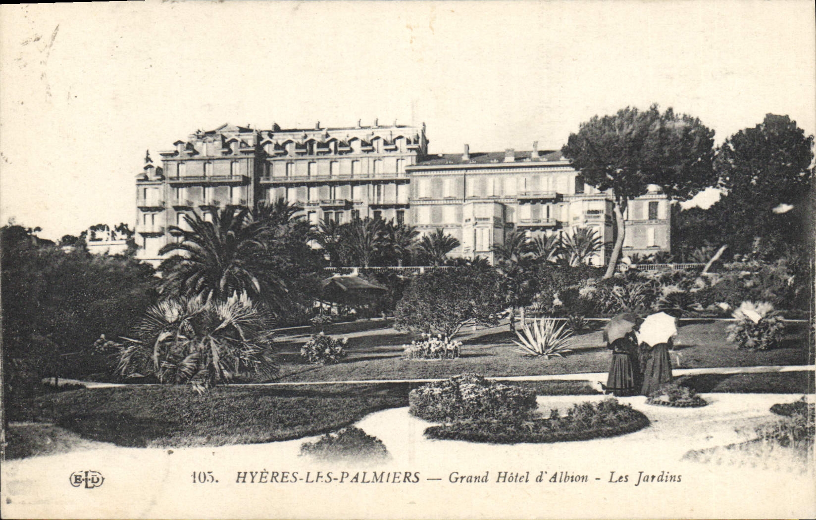 CPA Hyeres les Palmiers Grand Hotel d'Albion Les Jardins 