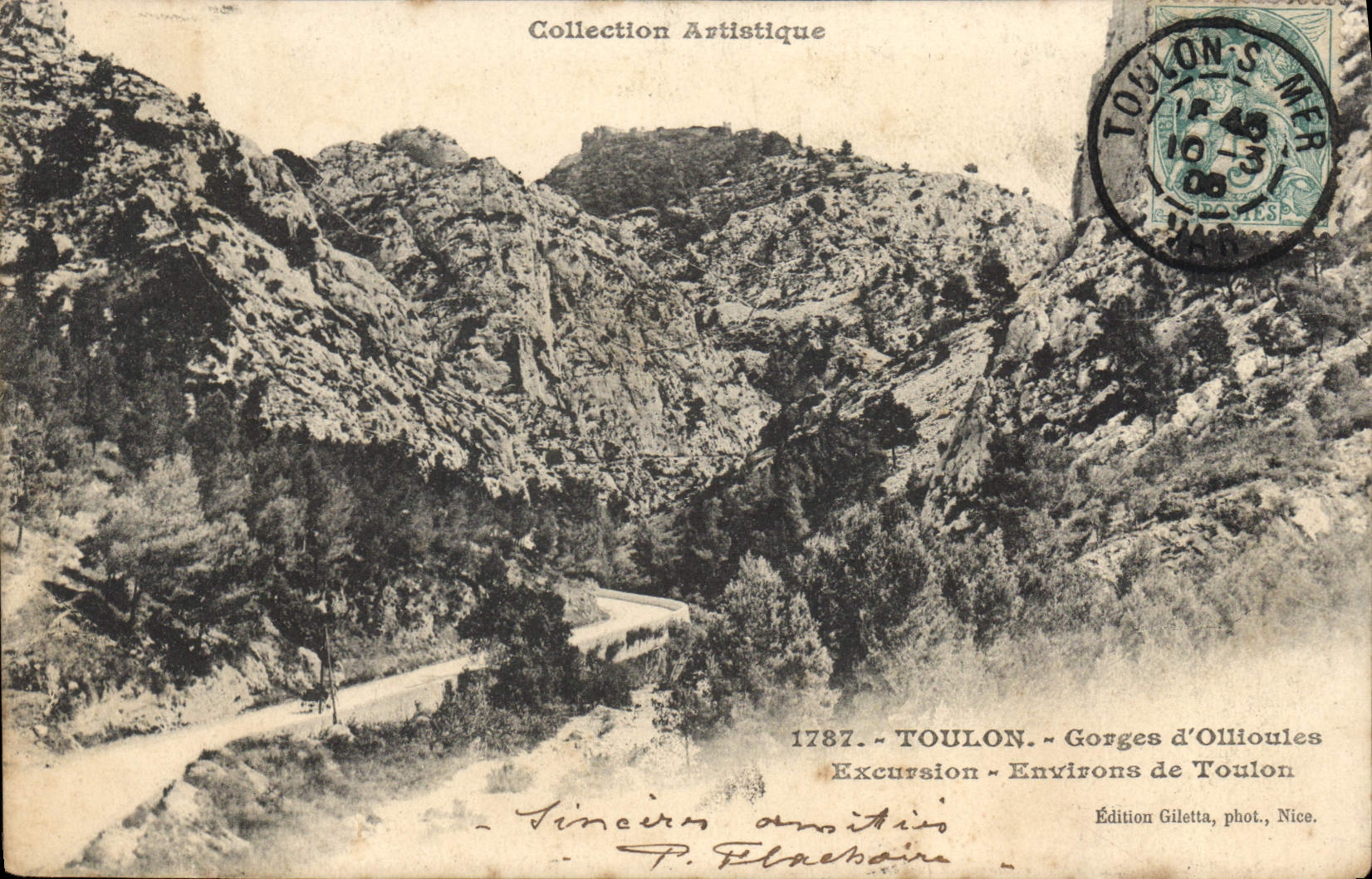 Gorges d'Ollioules — Environs de Toulon — Édition Giletta, Nice