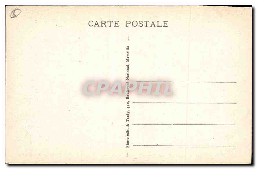 CPA St Manimin la Ste Baumex Var Entree principale de la Basilique et de la Poste au fond a droite  — Verso