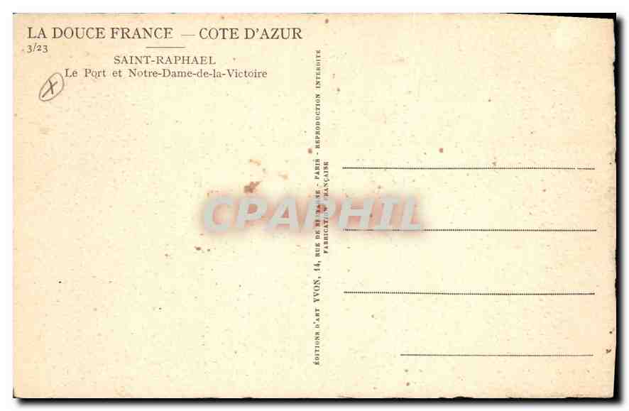 Saint-Raphaël — Le Port et Notre-Dame-de-la-Victoire — Éditions d'Art Pane — Reverso