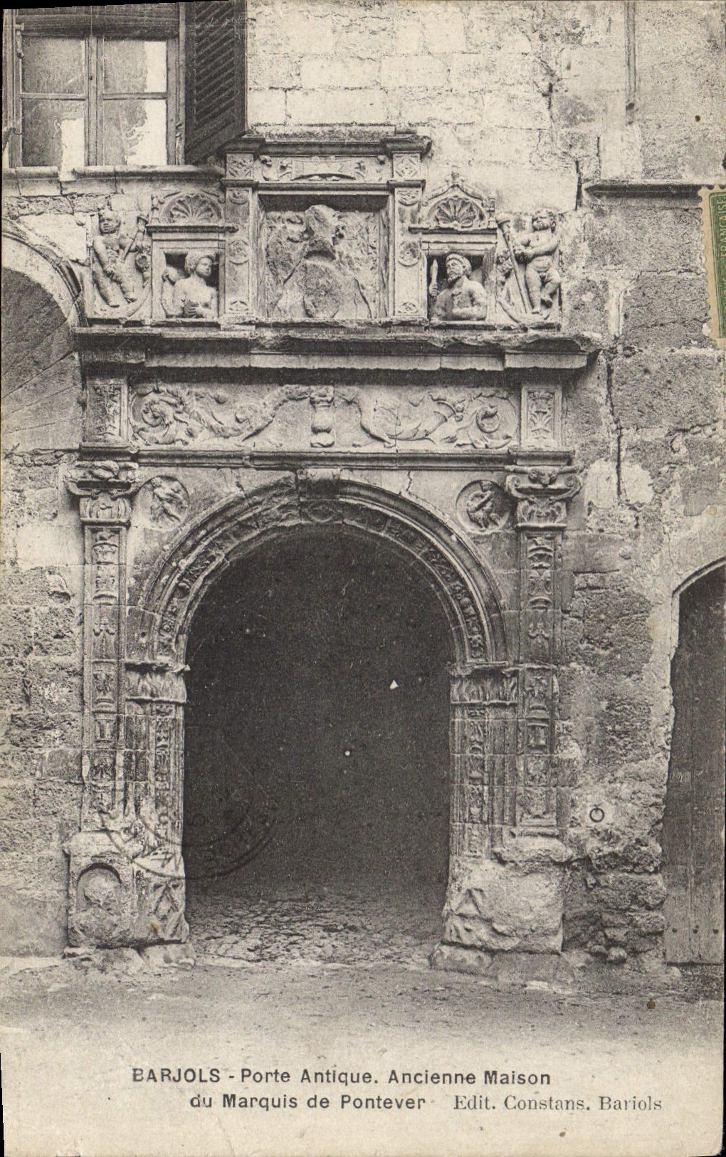 CPA Barjols Porte Antique Ancienne Maison de Marquis de Pontever 