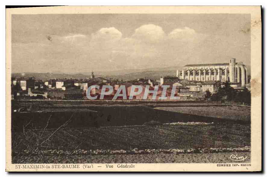 CPA St Maximin la Ste Baume Var Vue Generale 