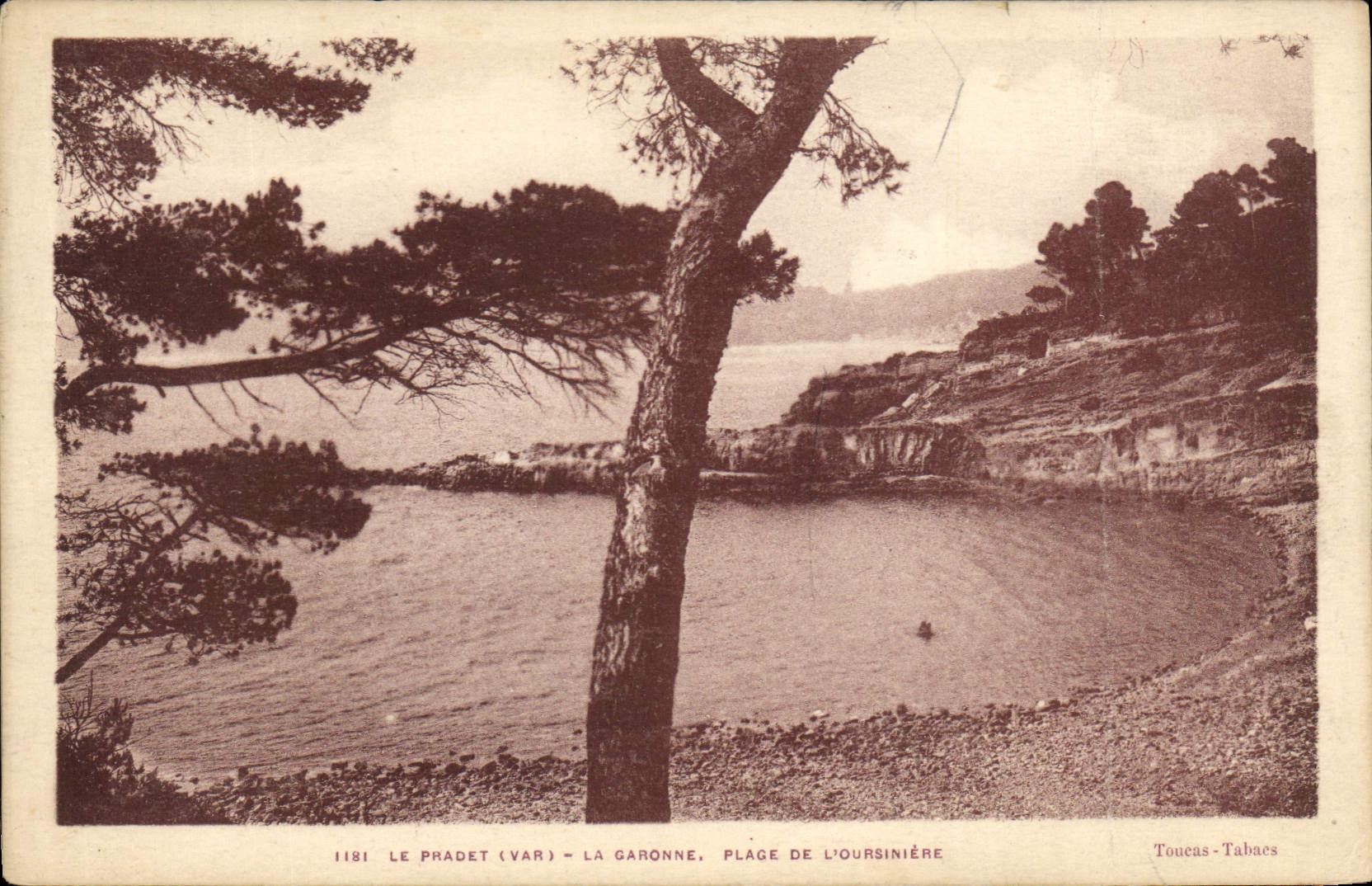 Le Pradet (Var) - La Garonne, plage de l'Oursinière — Toueas-Tabaecs, n°1181