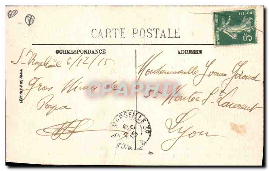 CPA Saint Raphael Maitre Gounod compass Romeo et Juliette  — Back