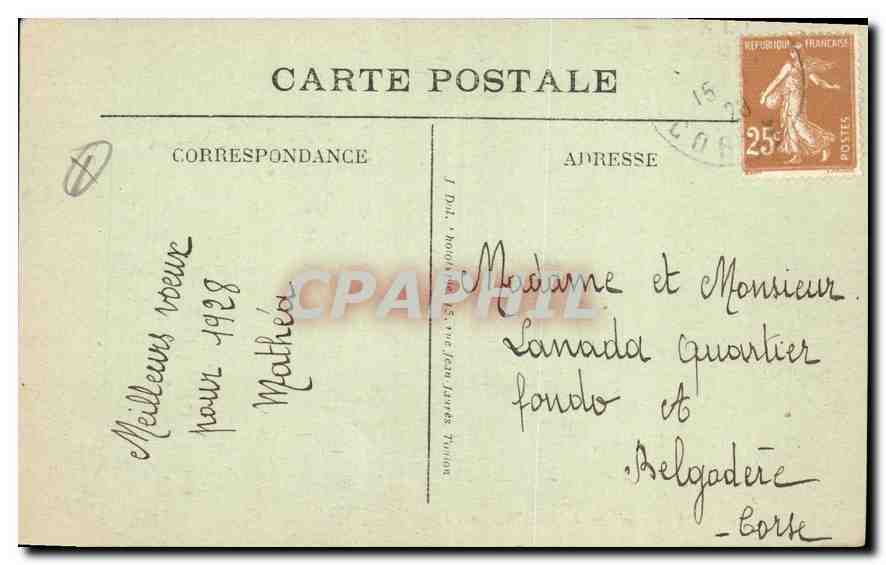 CPA Toulon Les rochers de Ste Marguerite  — Verso
