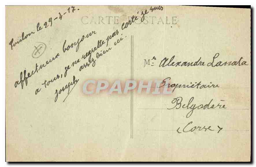 CPA Toulon Le Genie Maritime  — Verso
