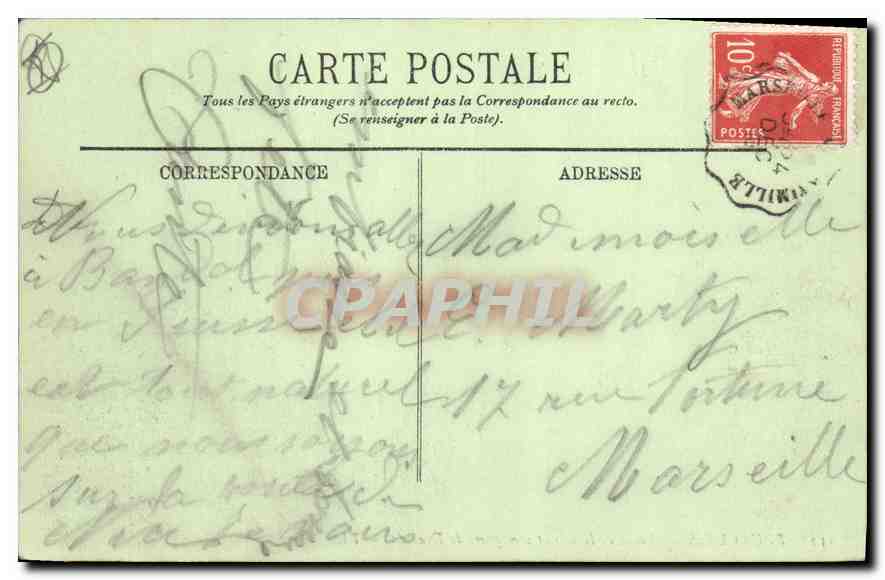 CPA Boulouris Bords de la mer et semaphore de Dramon  — Rückseite