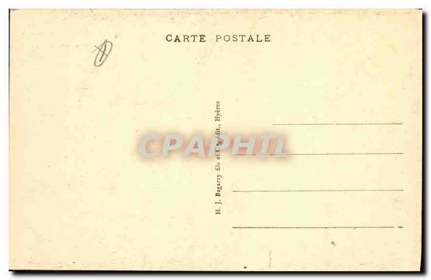 Hyères-les-Palmiers — Panorama Est — H. J. Bagarry fils et Cie, Hyères — Rückseite