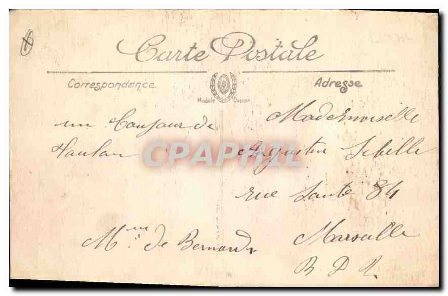CPA Toulon La Poste  — Verso