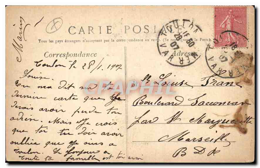 CPA Toulon La nuit La Caisse d'epargne — Reverso