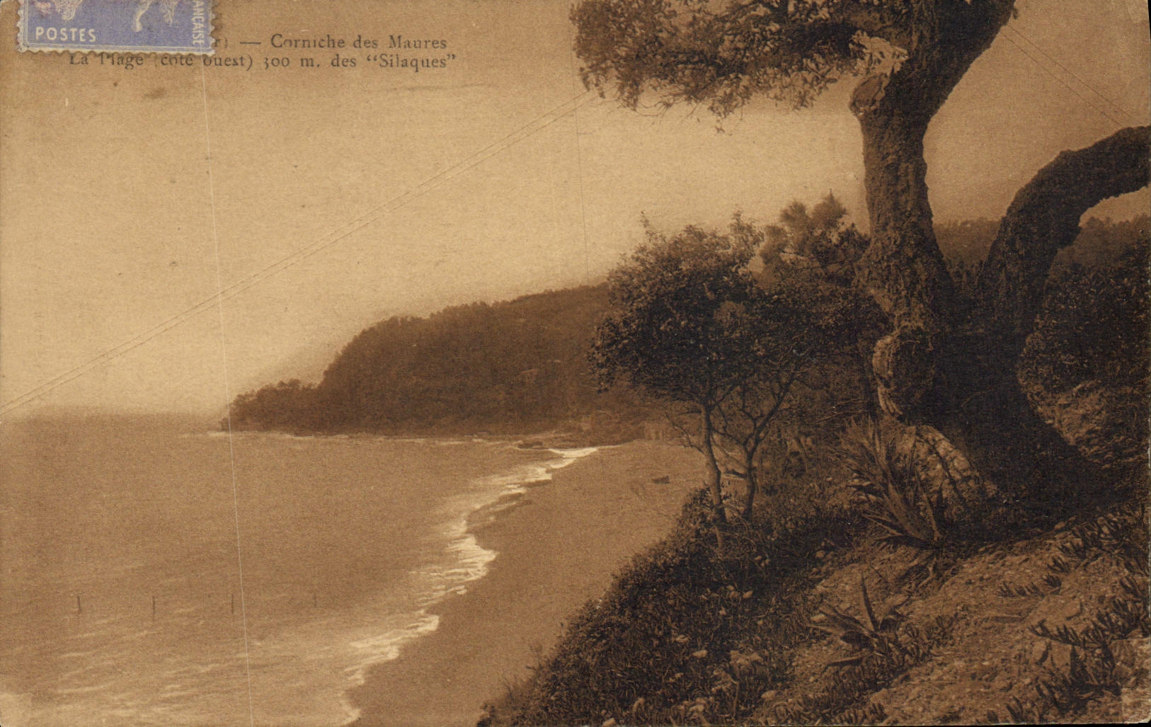 La Mage (côte ouest) — Corniche des Maures, 300 m. des « Silaques » — Edit. « Les Silaques » (Pension de Famille, Le Rayol, Var)