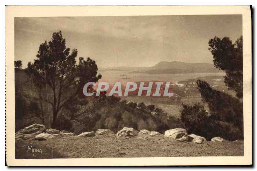 Toulon — Vue de la rade et de la ville — prise de la route du Faron — Édition Mona