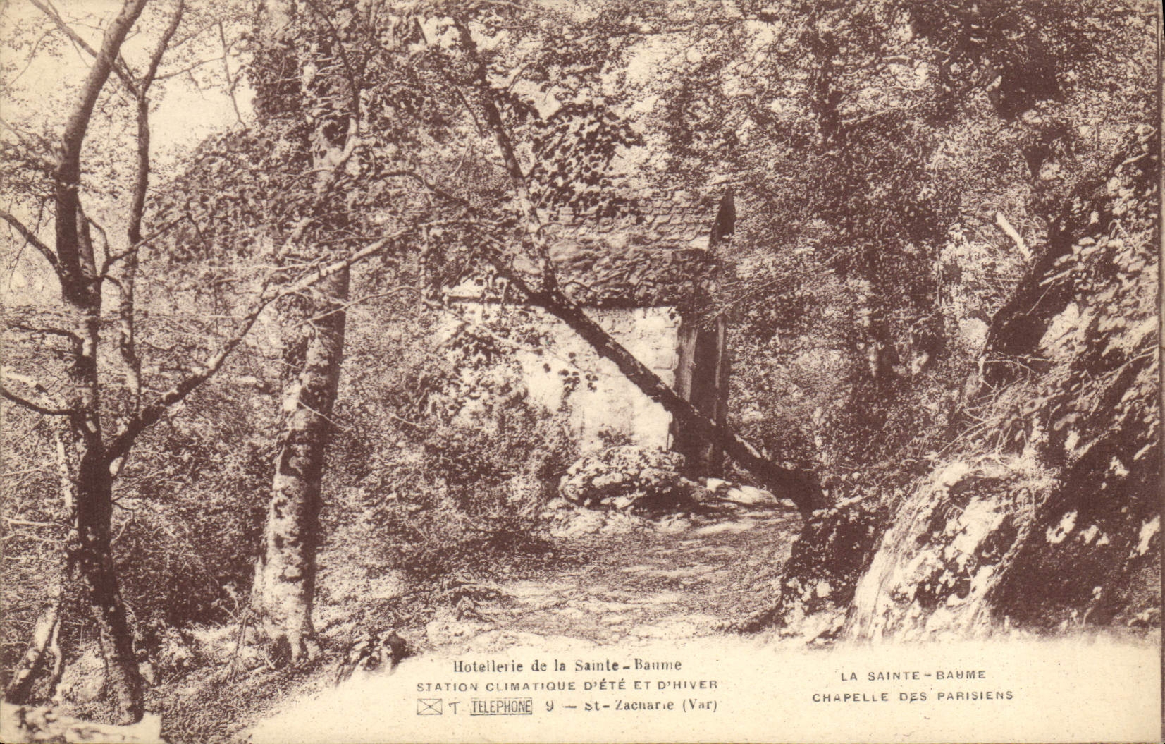 CPA La Sainte Baume Grand Pelerinage de Sainte Madeteine Hotellerie de la Sainte Baume 