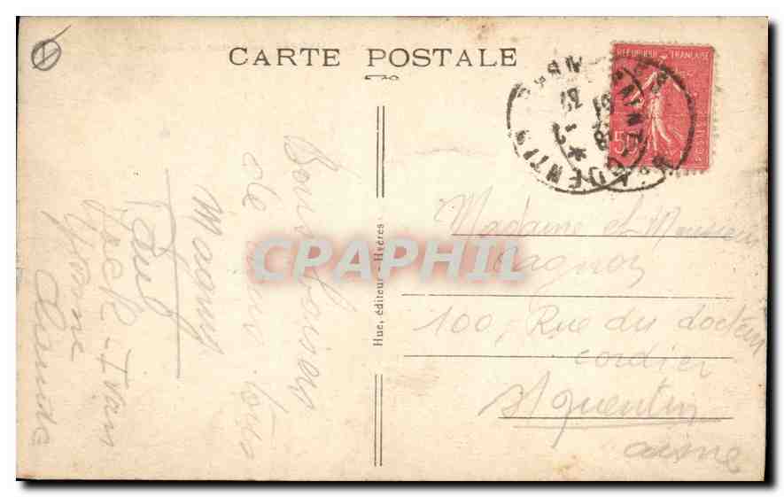 CPA Hyeres Avenue de Belgique  — Rückseite