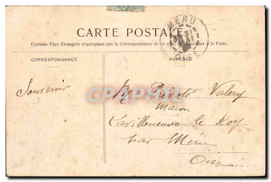 CPA Laon Avenue de la Republique et Eglise St Martin  — Rückseite