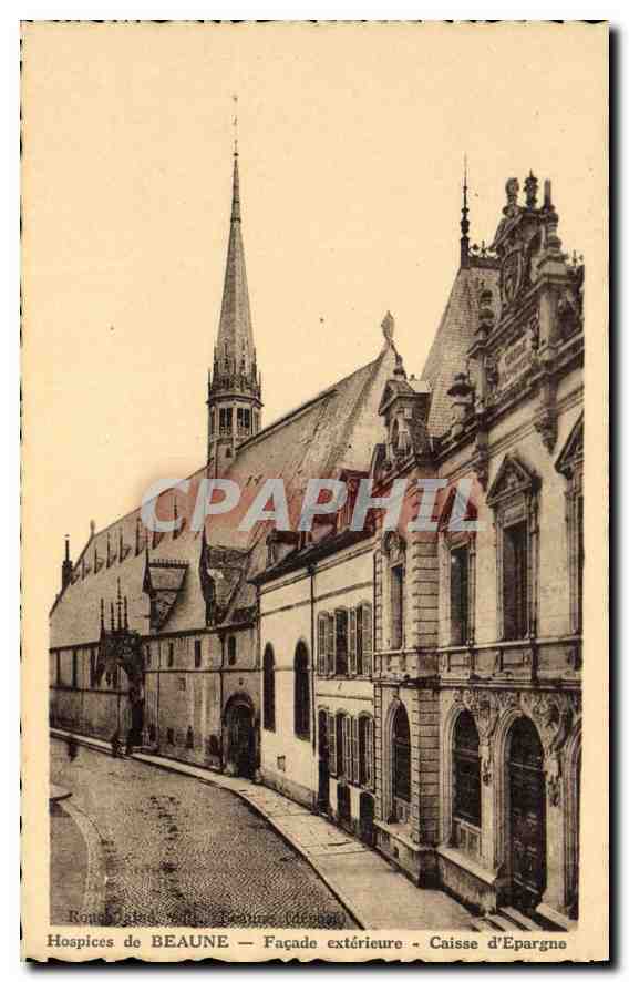 CPA Hospices de Beaune Facade exteriure Caisse d'Espargne 