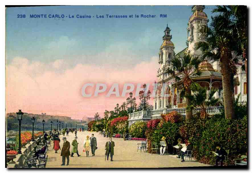 CPA Monte Carlo Le Casino Les Terrasses et le Rocher 