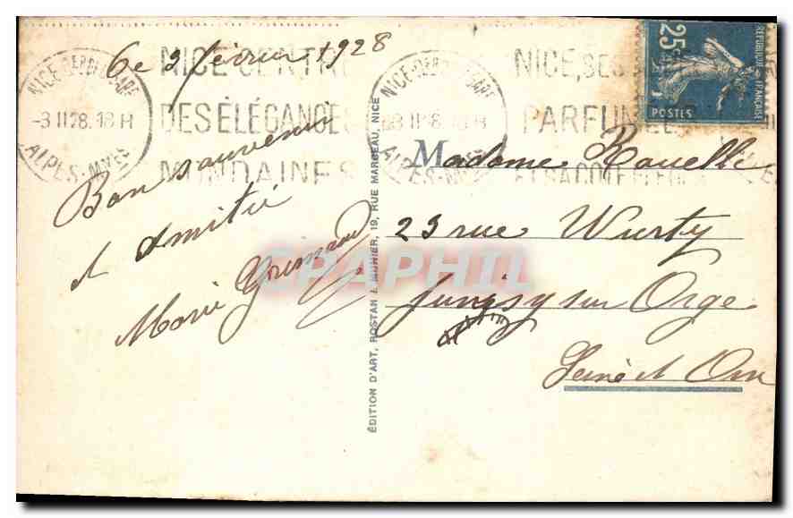 CPA Monte Carlo Le Casino Les Terrasses et le Rocher  — Rückseite