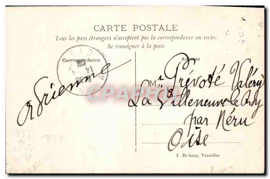 CPA Parc de Versailles La Grotte d'Apollon  — Verso