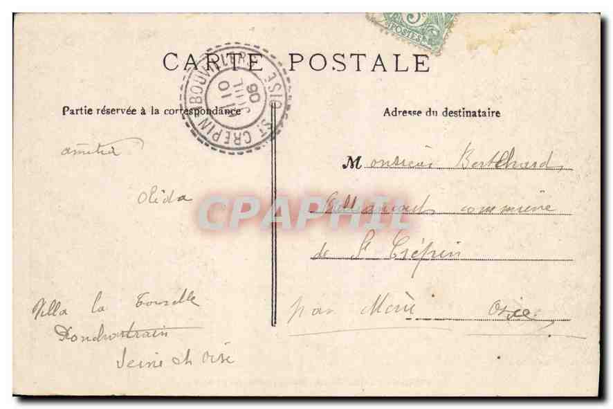 CPA Versailles Le Bassin de Neptune  — Verso