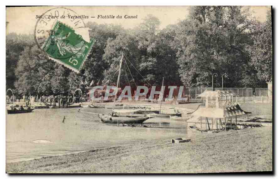 Park von Versailles — Flottille des Kanals — Graphphil