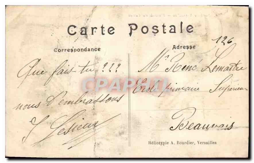 Park von Versailles — Flottille des Kanals — Graphphil — Rückseite