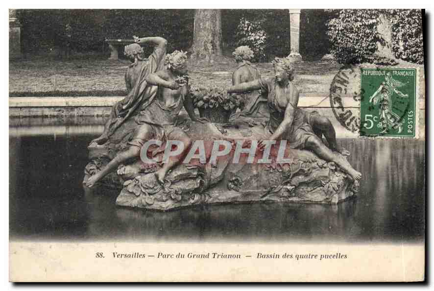 CPA Versailles Parc du Grand Trianon Bassin des quatre pucelles 